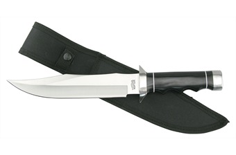 13.5" Black Pakkawood Dark Defender w/Sheath