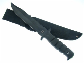 Combat Hunter Black/Black w/Sheath 12"