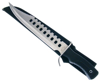 17.5" Composite Black Big Bowie w/Sheath