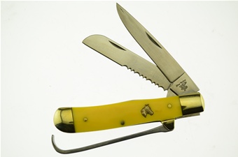 4.25" Yellow Composite Hoof And Hay Knife