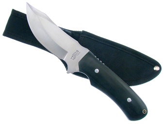 9" Black Pakkawood Bowie w/Sheath