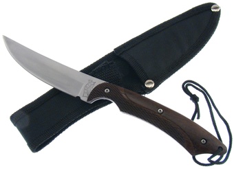 8" Black Pakkawood Bowie w/Sheath