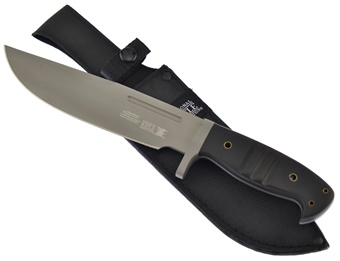 13" Black Pakkawood Bowie w/Sheath