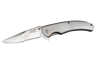 4.25" Silver Stainless Steel Tactical Folder