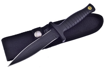 9" Black Composite Boot Knife