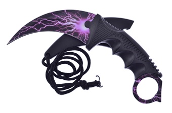 7.5" Karambit Purple w/ Sheath