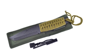 8" Tanto Knife w/ Sheath & Firestart