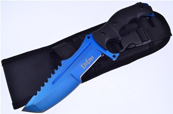 11" Black Composite Rhino w/Blue Blade