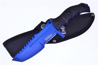8" Black Composite Rhino w/Blue Blade