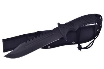 12.5" Black Abs Fixed Blade Blade w/ Sheath