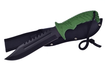 12.5" Green Abs Fixed Blade Blade