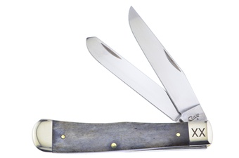 4.125" Case Dark Brown Giraffe Smoothbone Trapper