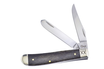 3.5" Case Dark Brown Giraffe Smoothbone Mini Trapper