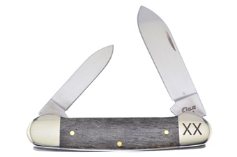 3.625" Case Dark Brown Giraffe Smoothbone Canoe