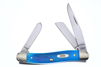 3.625"Case Caribbean Blue Bone Stockman