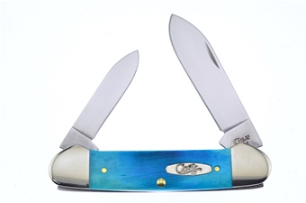 3.625"Case Caribbean Blue Bone Canoe