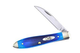 3.5" Case Caribbean Blue Bone Teardrop