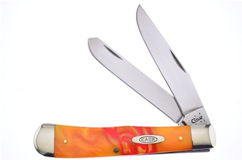 4.125" Case Orange Pearl Kirinite Trapper