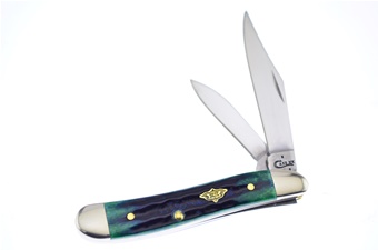 2.875" Case Hunter Green Second Cut Bone Peanut