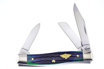 3.625" Case Hunter Green Second Cut Bone Stockman