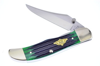 4" Case Hunter Green Second Cut Bone Folding Hunter