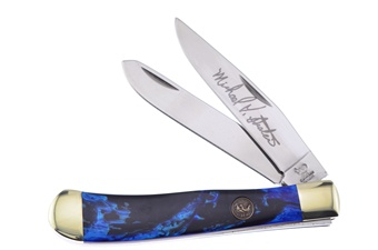 4.125" Michael Prater Blue Velvet Trapper