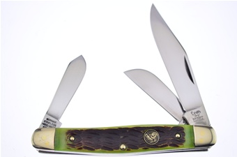 4" H&R Green Antique Bone 3-Blade