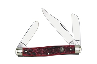 3.875" Hen + Rooster Red Pickbone 3-Blade