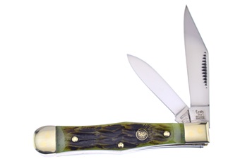 3" H&R Antique Green Bone Coke Bottle Folder