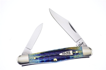 3.25" Case Burnt Indigo Bone Whittler