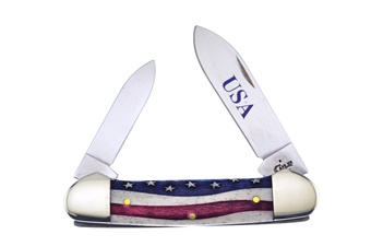 3.625" Case Star Spangled Banner Bone Canoe