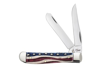 3.5" Case Star Spangled Banner Bone Mini Trapper