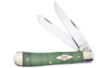 4.125" Case Green Curly Maple Trapper