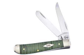 3.5" Case Green Curly Maple Small Trapper