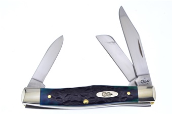 3.625" Case Hunter Green Jigged Bone Stockman