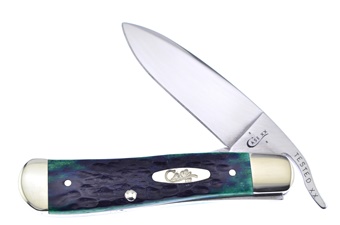 4.25" Case Hunter Green Jigged Bone Russlock