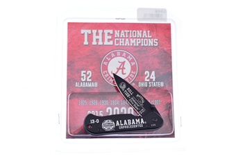 3.5" Alabama National Champions Black Aluminum Linerlock