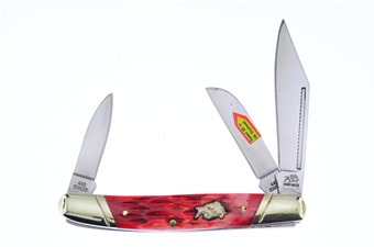 4" Dark Red Jigged Bone Wrangler