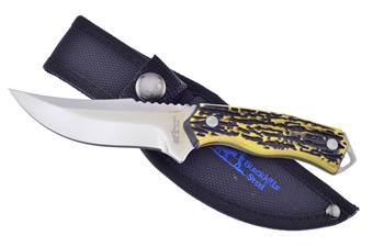 7" Imitation Stag Bowie w/Nylon Sheath