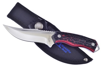 7" Red Delrin Bowie w/Nylon Sheath