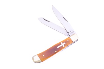 4.25" Brown Smoothbone w/Cross Shield