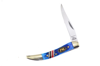 3" Blackhills Steel Blue & Red Pickbone Toothpick