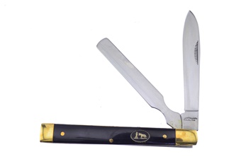 3.75" Cape Buffalo Horn Doctor's Knife w/Copper Bolsters