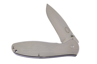 Silver Stainless Steel Assisted Open Tactical