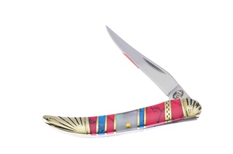 Red & Blue Turquoise & Mother Of Pearl Toothpick