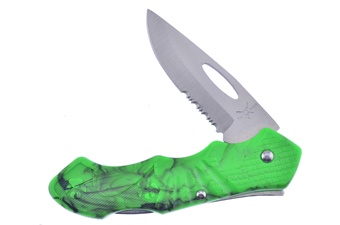 Green Stainless Steel Campsite Lockback