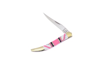 3"One Of A Kind White Bone Pink Black Spacer