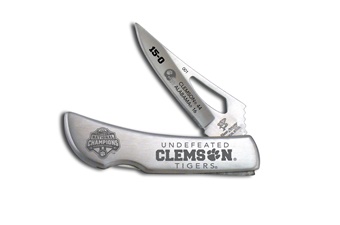 Closeout Clemson Stainless Steel Lockback (1pc)