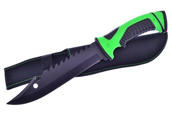 Closeout Green/Black Tactical Bowie (1pc)