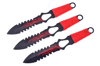 3pc Flame Throwing Knives